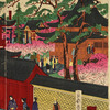 Famous places in Tokyo; a view of Zojoji in Shiba Park