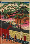 Famous places in Tokyo; a view of Zojoji in Shiba Park