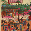 Famous places in Tokyo; a view of Zojoji in Shiba Park