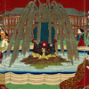 Empress and Ladies-In-Waiting Looking at the Art Museum and the Shôjô Fountain in the Exhibition Grounds of Ueno Park