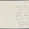 Autograph letter signed to Percy Florence Shelley, [22 June 1848]