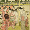 A dinner party at the Yamashiro tea-house on the bank of the River Sumida at Ryogoku