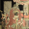 The Sanno Matsuri procession passing the gate of Ii Kamon no kami's town house
