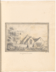 Mounted pencil drawing of St. Mary’s Church, Hampton Lovett, signed “M.A.F., 1821”