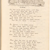 Manuscript copy of Felicia Hemans poem, “On the Ivy”; with two ink drawings, one labeled “Part of Kenilworth Castle 1824,” the other “Lamprey Monastery 1819”