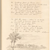 Manuscript copy of Felicia Hemans poem, “On the Ivy”; with two ink drawings, one labeled “Part of Kenilworth Castle 1824,” the other “Lamprey Monastery 1819”