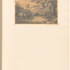Mounted pencil landscape with lake, trees and castle
