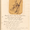 Six-page manuscript poem illustrated by four mounted ink drawings