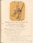 Six-page manuscript poem illustrated by four mounted ink drawings