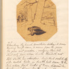 Six-page manuscript poem illustrated by four mounted ink drawings
