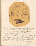 Six-page manuscript poem illustrated by four mounted ink drawings