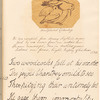 Six-page manuscript poem illustrated by four mounted ink drawings