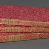 [Stacked volumes of first edition of Frankenstein]