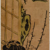 Young man with a rat and a girl with a cat