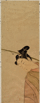 Young man and boy returning from fishing trip