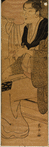Young man resting at a wayside chaya and a waitress taking his order