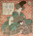 Woman with fan (Fukurokuju?)