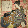 Woman with book and rat (Daikokuten?)