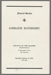 Lorraine Hansberry funeral program