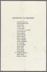 Lorraine Hansberry funeral program, list of Honorary Pallbearers