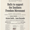 Poster and program for Rally to Support the Southern Freedom Movement, at Croton, New York on June 16, 1963