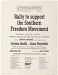 Poster and program for Rally to Support the Southern Freedom Movement, at Croton, New York on June 16, 1963