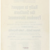 Poster and program for Rally to Support the Southern Freedom Movement, at Croton, New York on June 16, 1963
