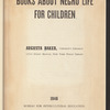 Books about Negro Life for Children