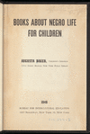 Books about Negro Life for Children