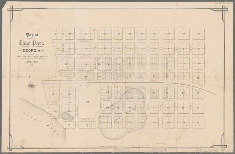 Map of Lake Park, NYPL Digital Collections
