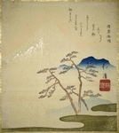 Landscape with tree and mountain