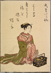 Lady with pipe and lacquer box