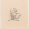 Drawing of Alice looking for the door