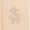 Drawing of Alice finds a bottle labelled  "Drink Me"