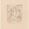 Drawing of the Fish Footman and the Frog Footman