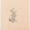 Drawing of the Mad Hatter arrives hastily in court to testify