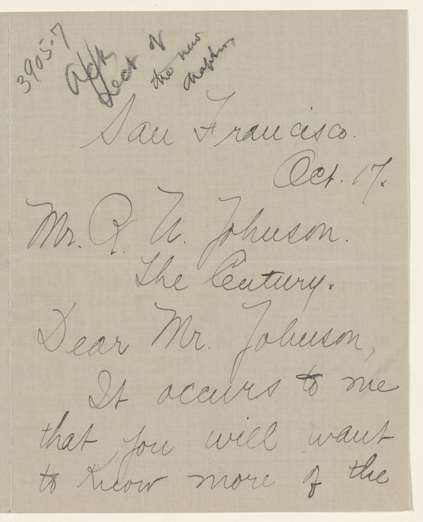 Written correspondence from the Century Records collection