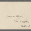 Miller, Joaquin (Cincinnatus Heine)