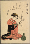 Lady with branch and vase