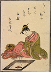 Seated lady with chopsticks