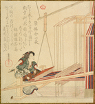 Woman weaving