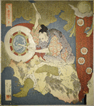 No. 1 (Sono ichi): Musician Playing a Drum, from the series The Cave Door of Spring (Haru no iwato)