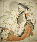 The poetess Murasaki Shikibu