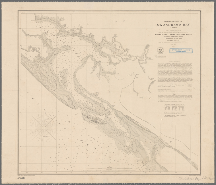 Preliminary chart of St. Andrew's Bay, Florida - NYPL Digital Collections