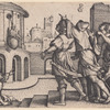 The magician Virgil hanging in the basket