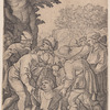 Joseph being sunk into the well