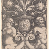 Upright ornamental fillet with satyr couple flanking a vase