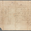 Letter from Mr. Yates to Mr. Van Cortland concerning lot number 96 on Golden Hill