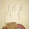 Furniture of theatrical box; a wine-muller and a cushion (Kandoko and Mosen)