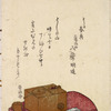 Furniture of theatrical box; a wine-muller and a cushion (Kandoko and Mosen)